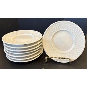 Oneida Westerly Basket Bread Butter Saucer Plates Plate 6 Inch Set Of 8 Vintage